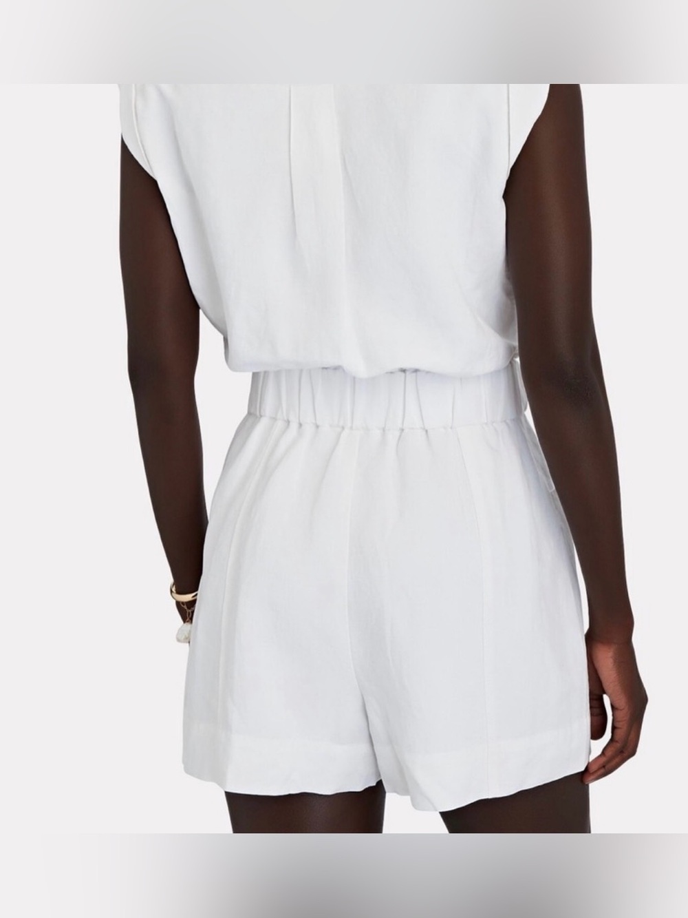 INTERMIX Cream Button-Front Collared Top - Picture 3 of 9